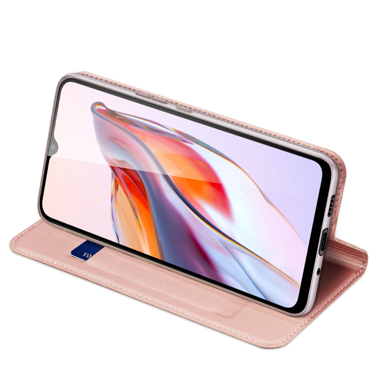 Dux Ducis Skin Pro Case For Xiaomi Redmi 11A / Poco C55 / Redmi 12C Cover Flip Card Wallet Stand Pink_5