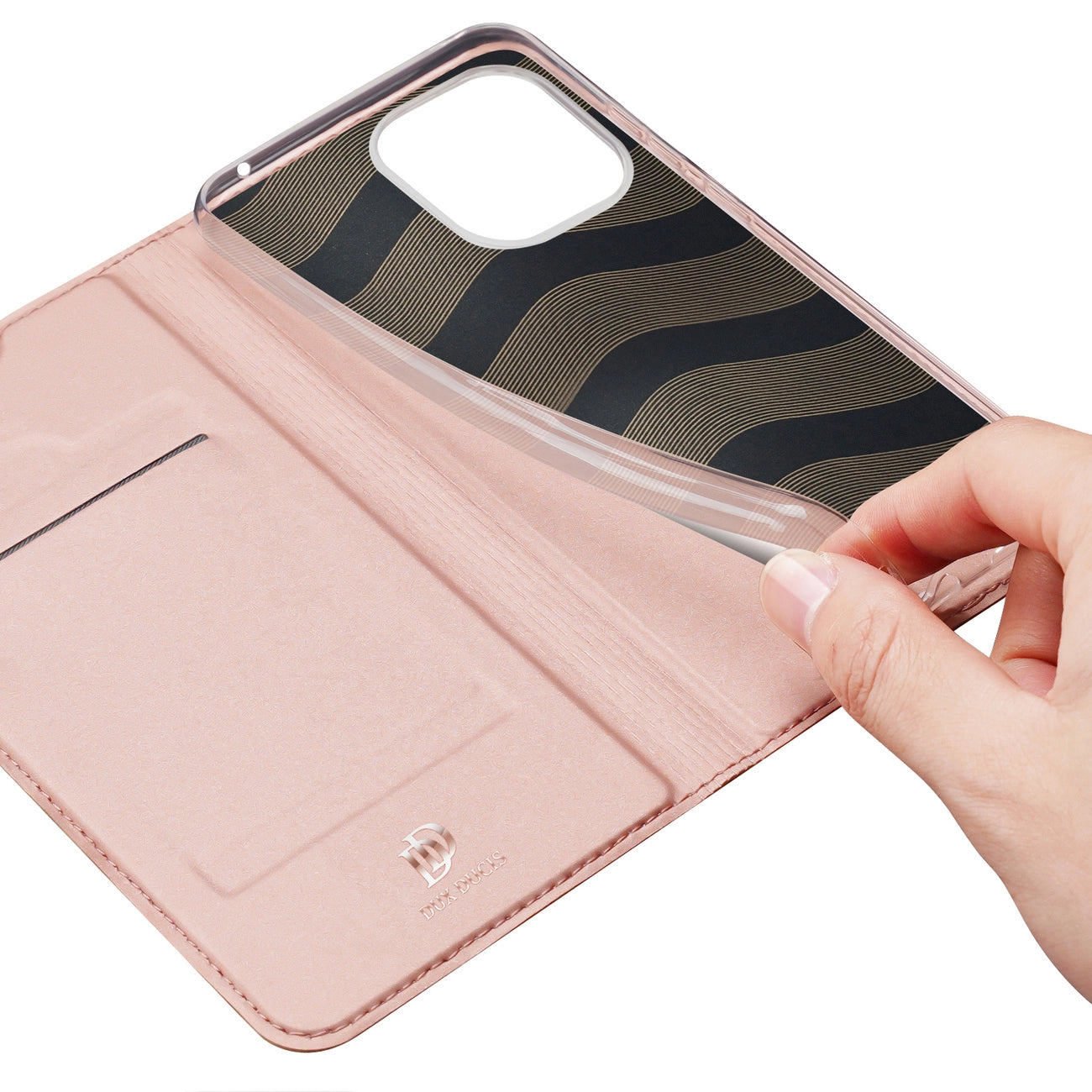 Dux Ducis Skin Pro Case For Xiaomi Redmi 11A / Poco C55 / Redmi 12C Cover Flip Card Wallet Stand Pink_7