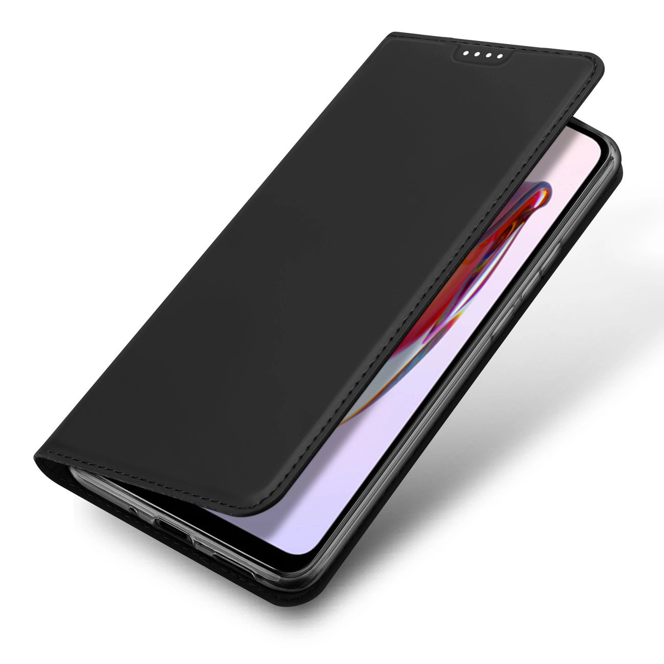 Dux Ducis Skin Pro Case For Xiaomi Redmi 11A / Poco C55 / Redmi 12C Flip Cover Card Wallet Stand Black_3