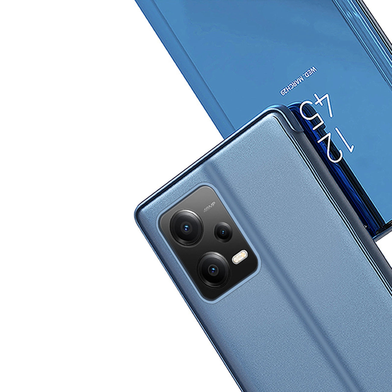 Clear View Case for Xiaomi Redmi Note 12 5G / Poco X5 5G cover with flip cover blue_5