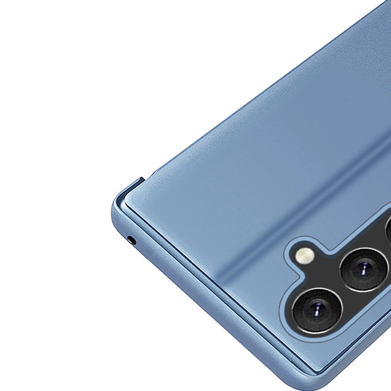 Clear View Case cover for Samsung Galaxy A24 4G flip cover blue_6