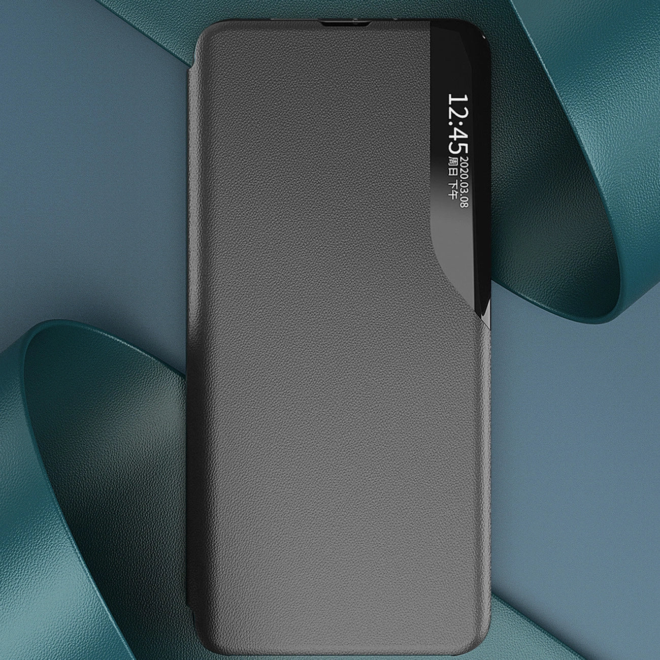Eco Leather View Case Cover for Xiaomi Redmi Note 12 Pro / Poco X5 Pro 5G with Flip Stand Black_9
