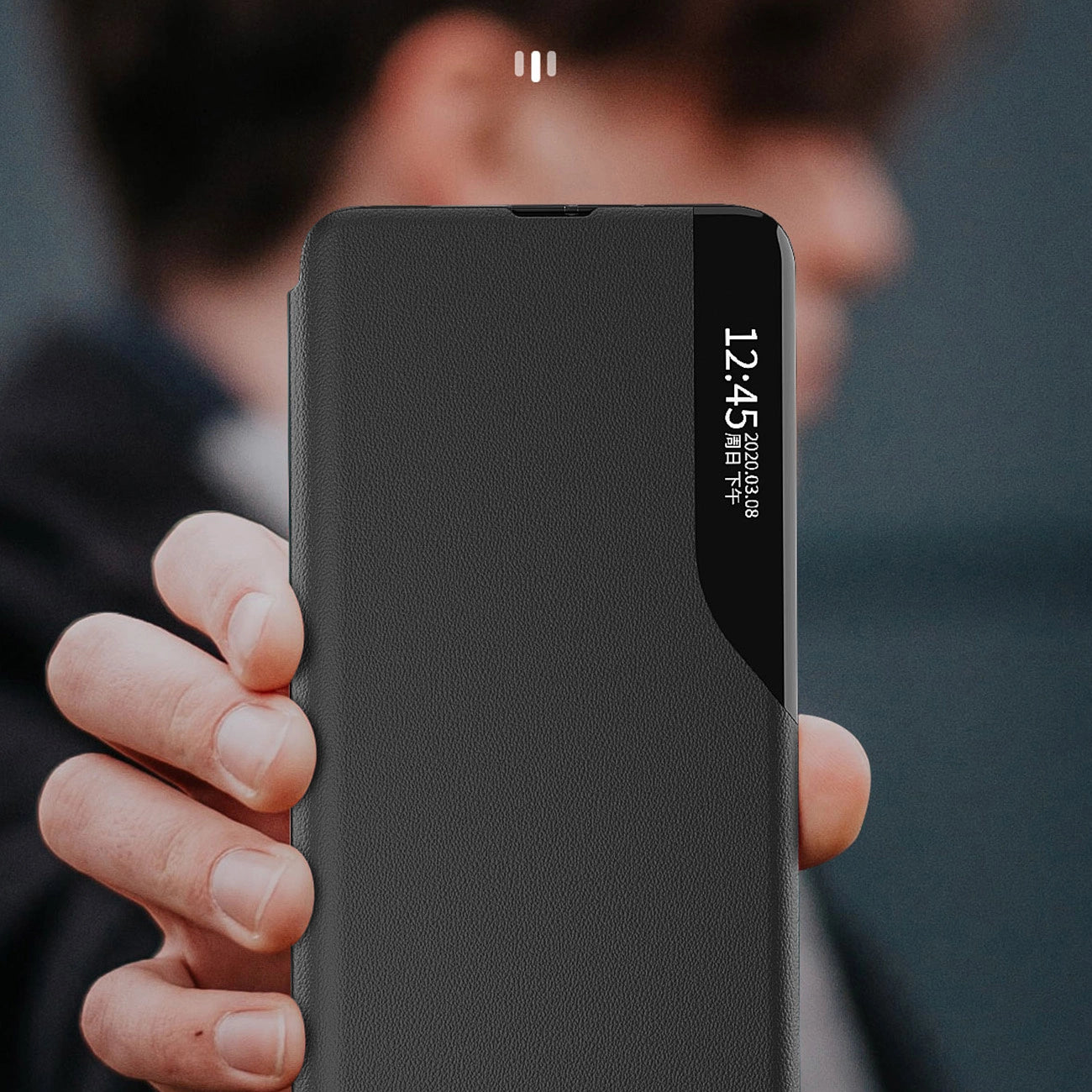 Eco Leather View Case Cover for Xiaomi Redmi Note 12 Pro / Poco X5 Pro 5G with Flip Stand Black_12