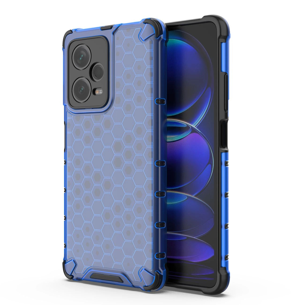 Honeycomb case for Xiaomi Redmi Note 12 Pro+ armored hybrid cover blue_0