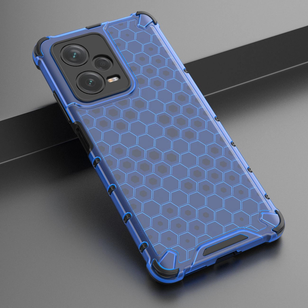 Honeycomb case for Xiaomi Redmi Note 12 Pro+ armored hybrid cover blue_2