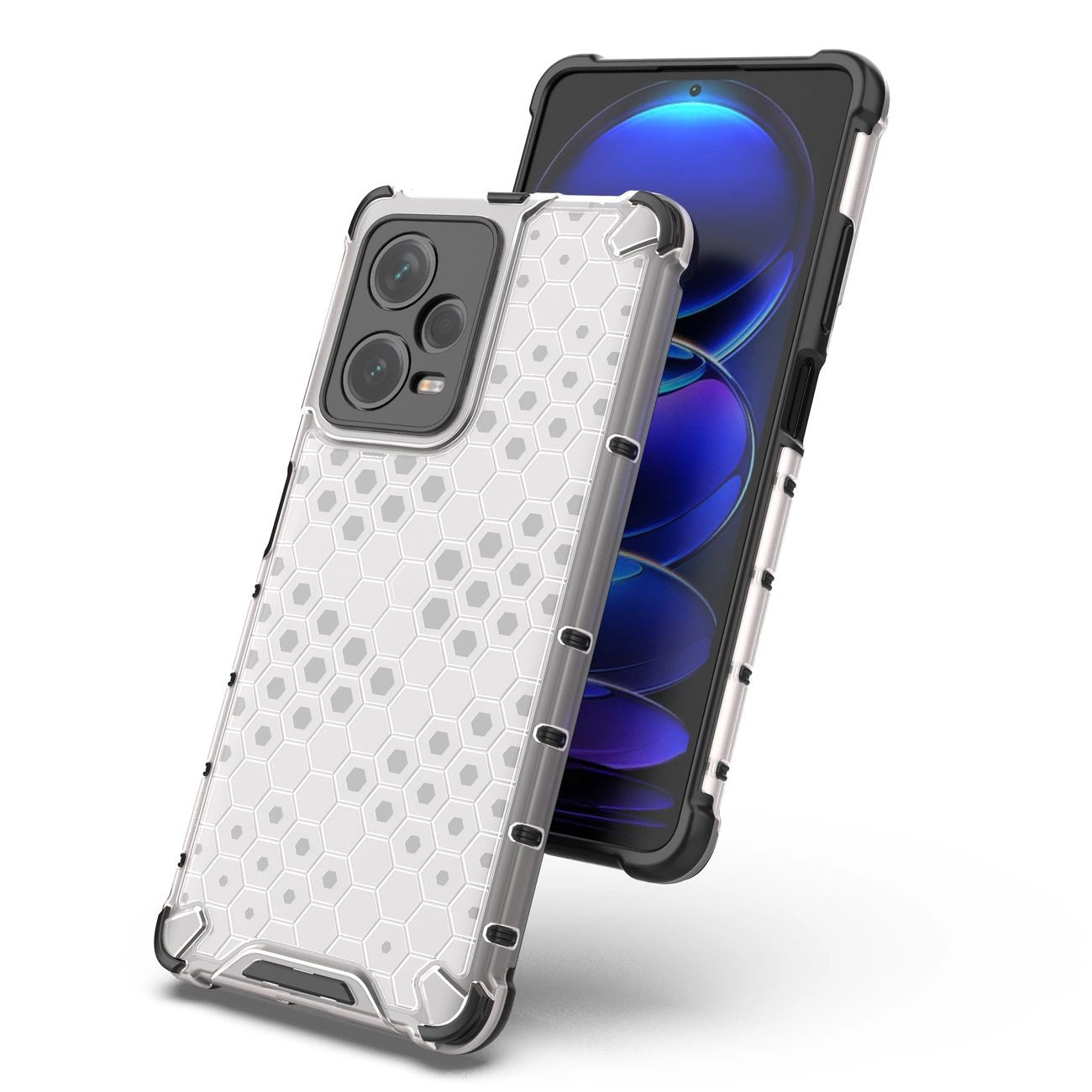 Honeycomb case for Xiaomi Redmi Note 12 Pro+ armored hybrid cover blue_8