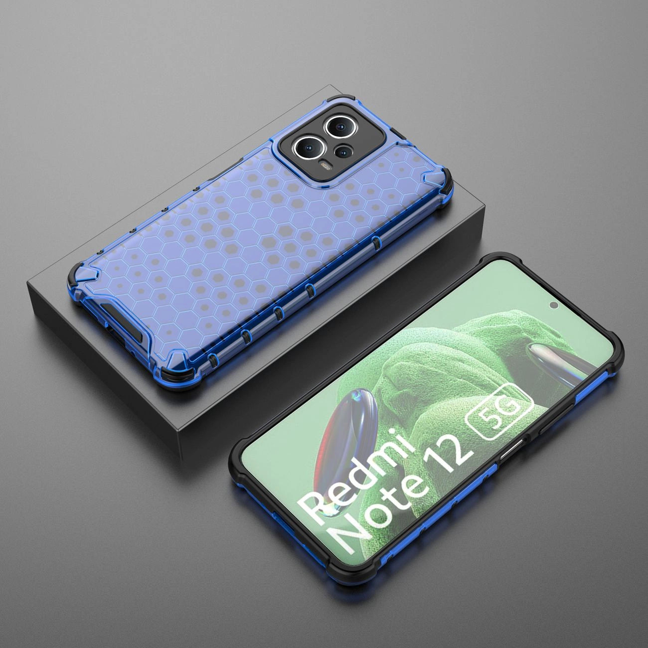Honeycomb case for Xiaomi Redmi Note 12 5G / Poco X5 5G armored hybrid case blue_3