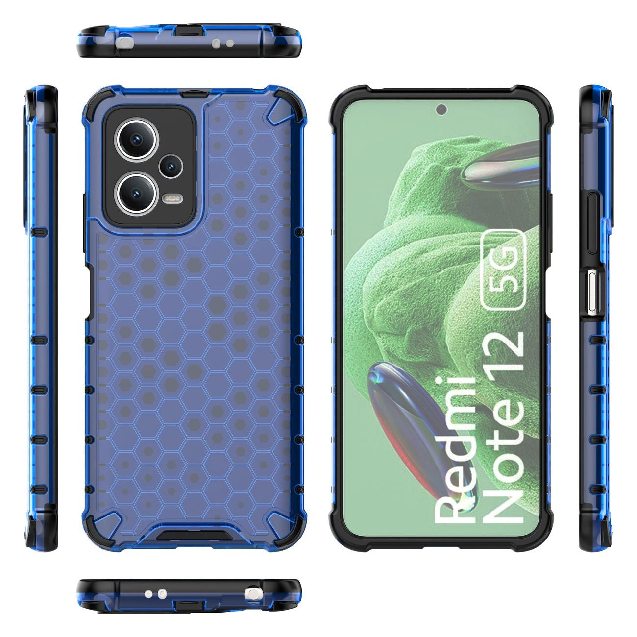 Honeycomb case for Xiaomi Redmi Note 12 5G / Poco X5 5G armored hybrid case blue_1