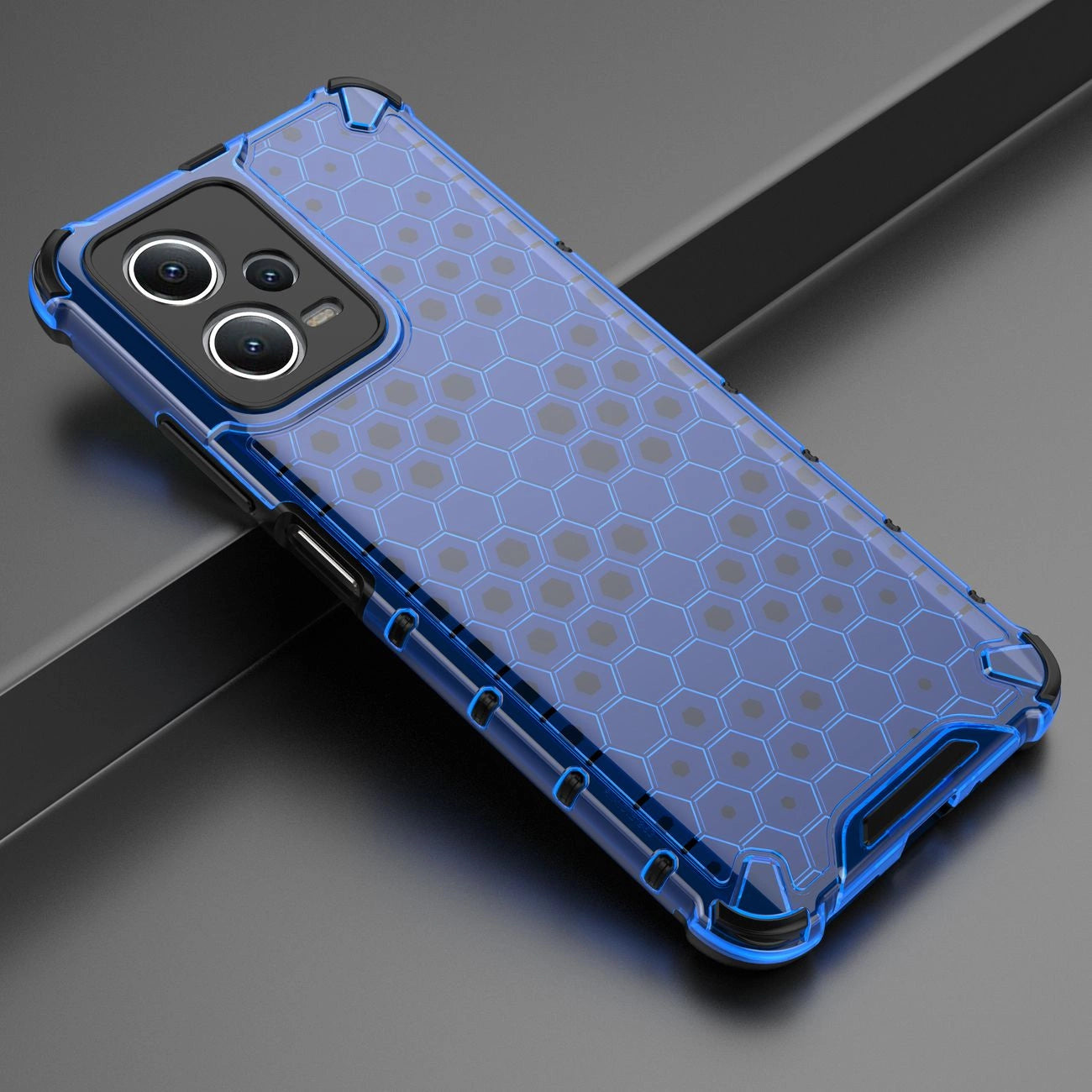 Honeycomb case for Xiaomi Redmi Note 12 5G / Poco X5 5G armored hybrid case blue_2