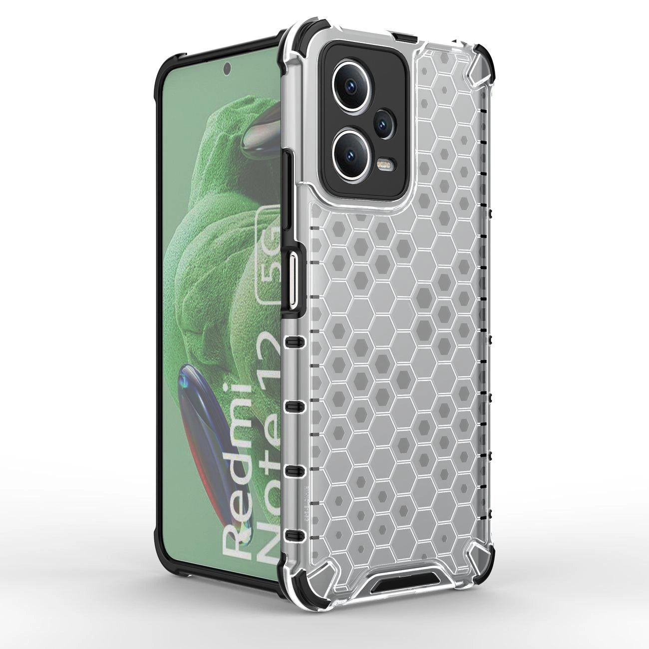 Honeycomb case for Xiaomi Redmi Note 12 5G / Poco X5 5G armored hybrid cover black_4
