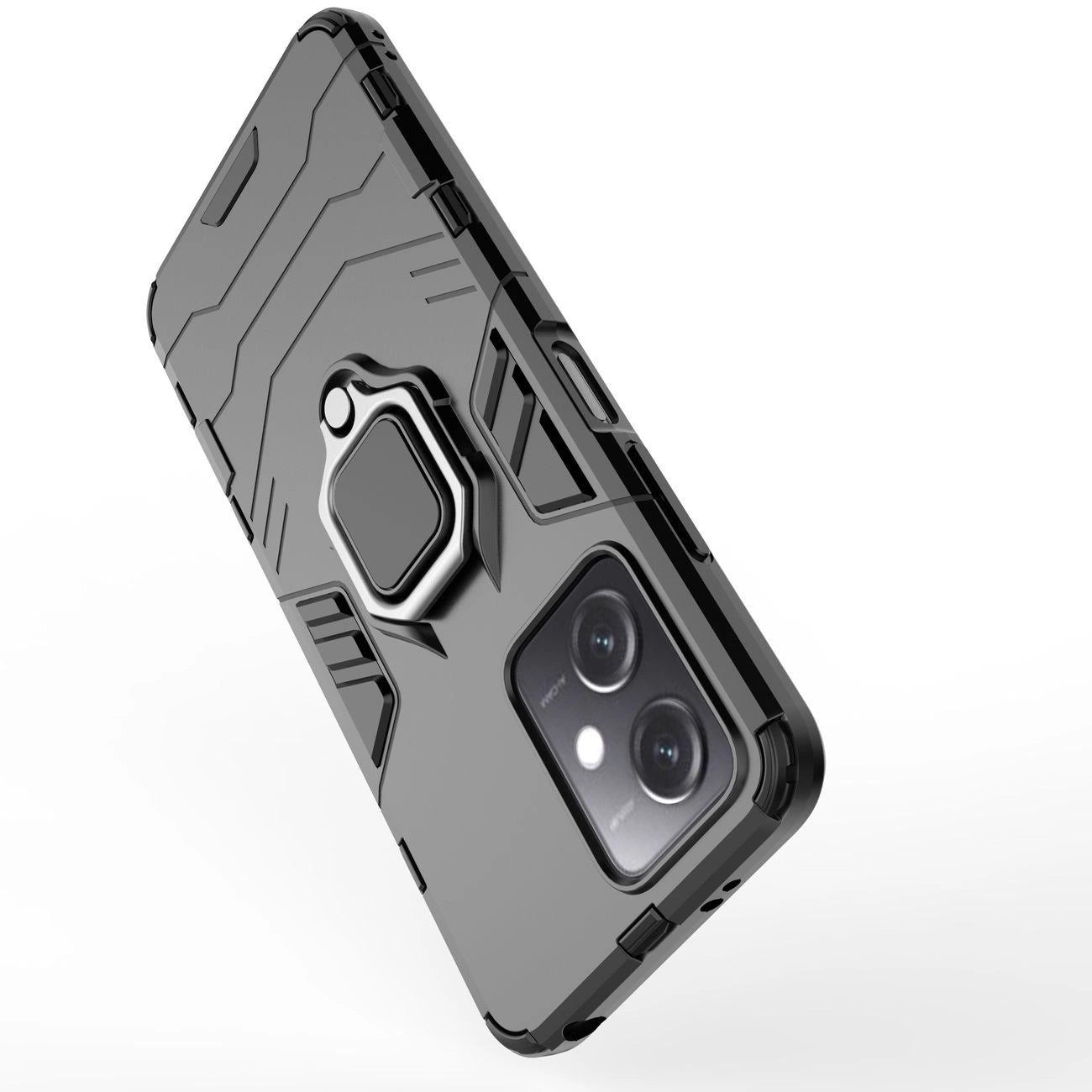 Ring Armor Case for Xiaomi Redmi Note 12 5G / Poco X5 5G Armor Cover Magnetic Holder Ring Black_10