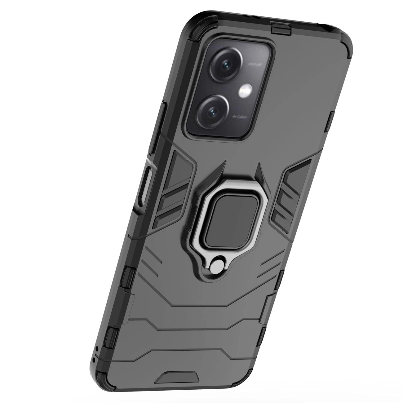 Ring Armor Case for Xiaomi Redmi Note 12 5G / Poco X5 5G Armor Cover Magnetic Holder Ring Black_12