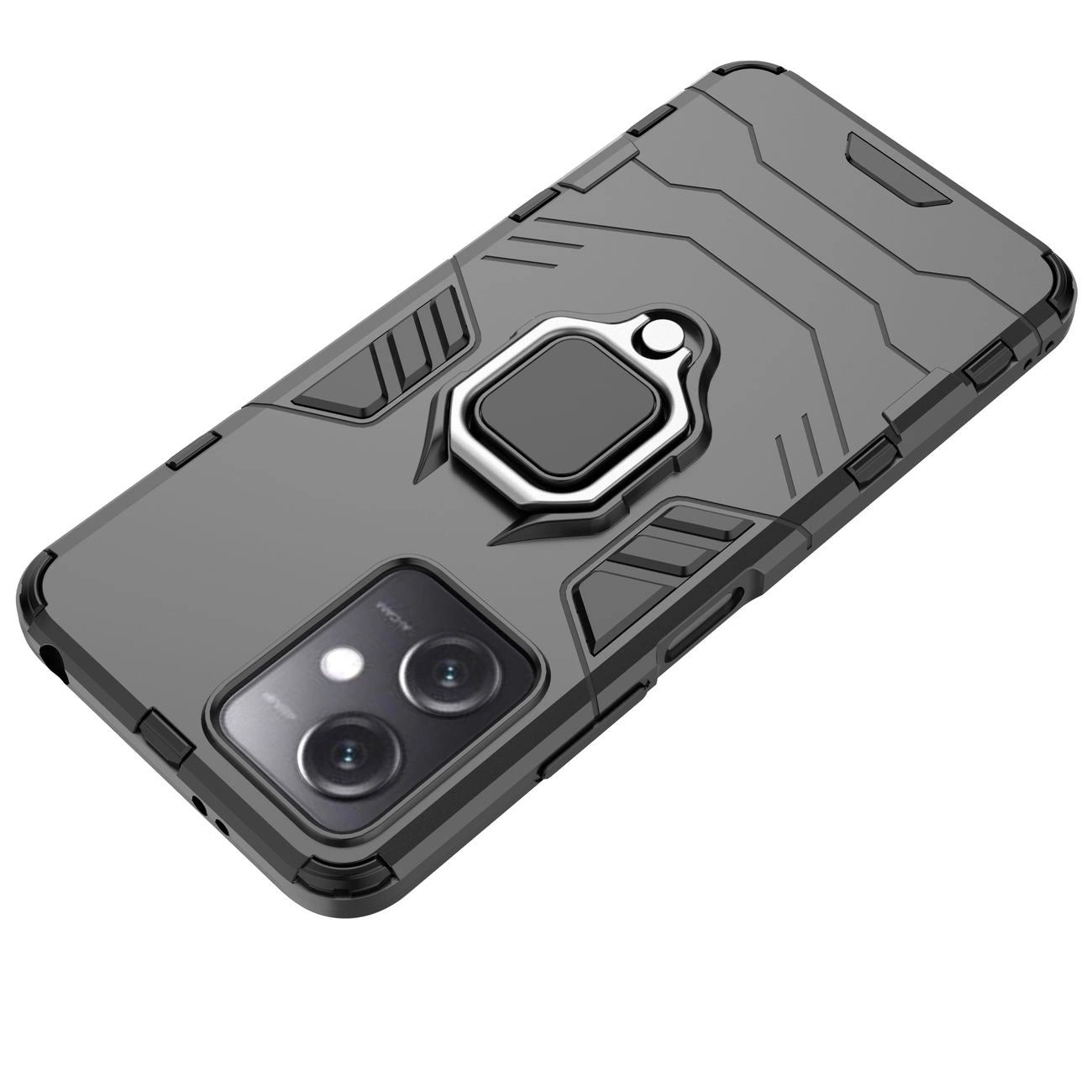 Ring Armor Case for Xiaomi Redmi Note 12 5G / Poco X5 5G Armor Cover Magnetic Holder Ring Black_14