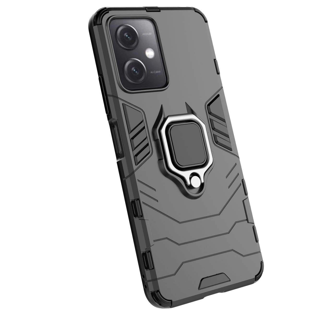 Ring Armor Case for Xiaomi Redmi Note 12 5G / Poco X5 5G Armor Cover Magnetic Holder Ring Black_15