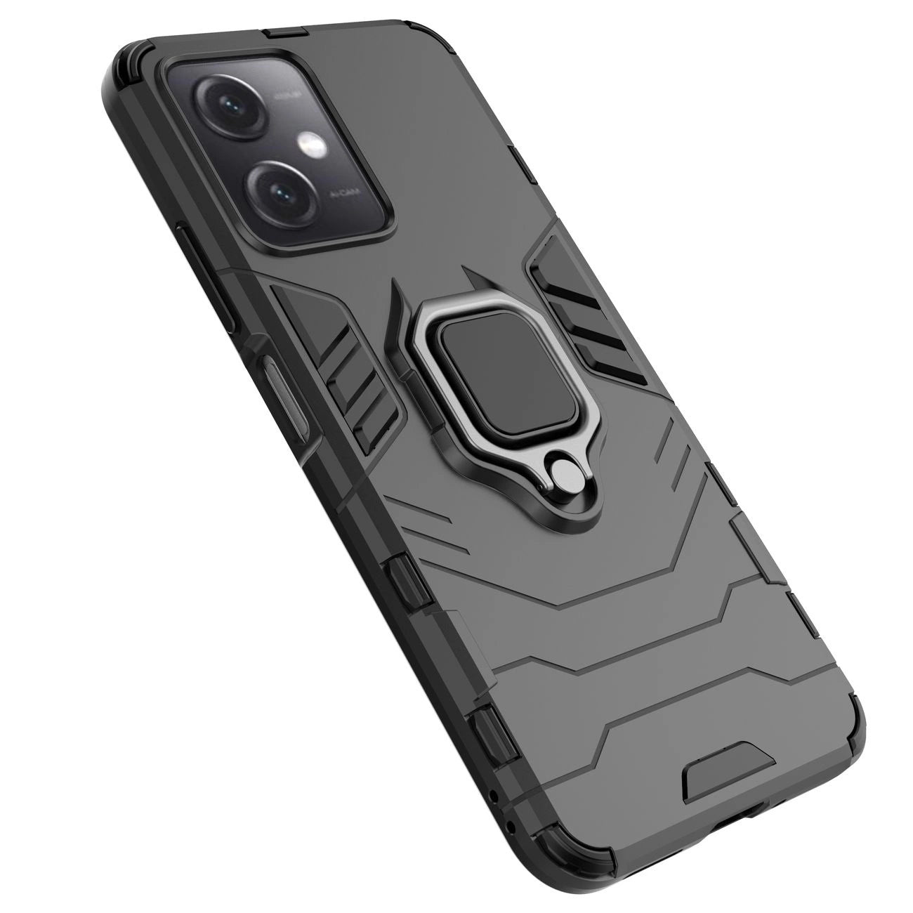Ring Armor Case for Xiaomi Redmi Note 12 5G / Poco X5 5G Armor Cover Magnetic Holder Ring Black_6
