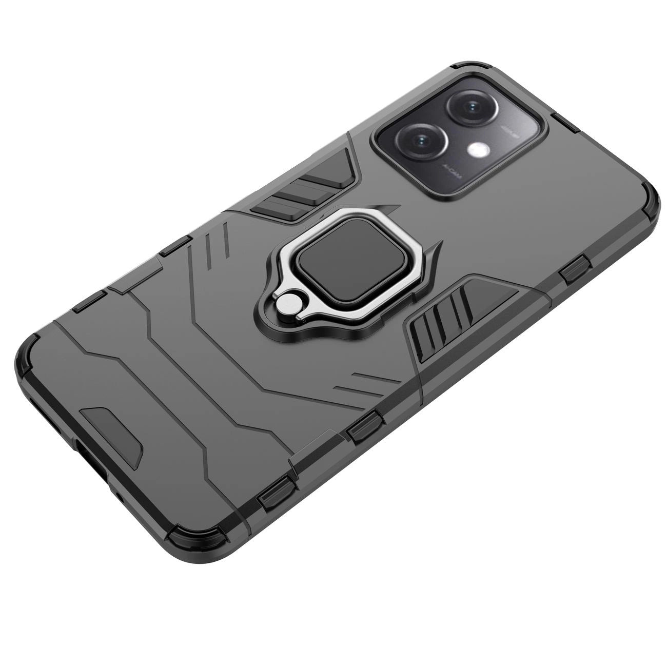 Ring Armor Case for Xiaomi Redmi Note 12 5G / Poco X5 5G Armor Cover Magnetic Holder Ring Black_8