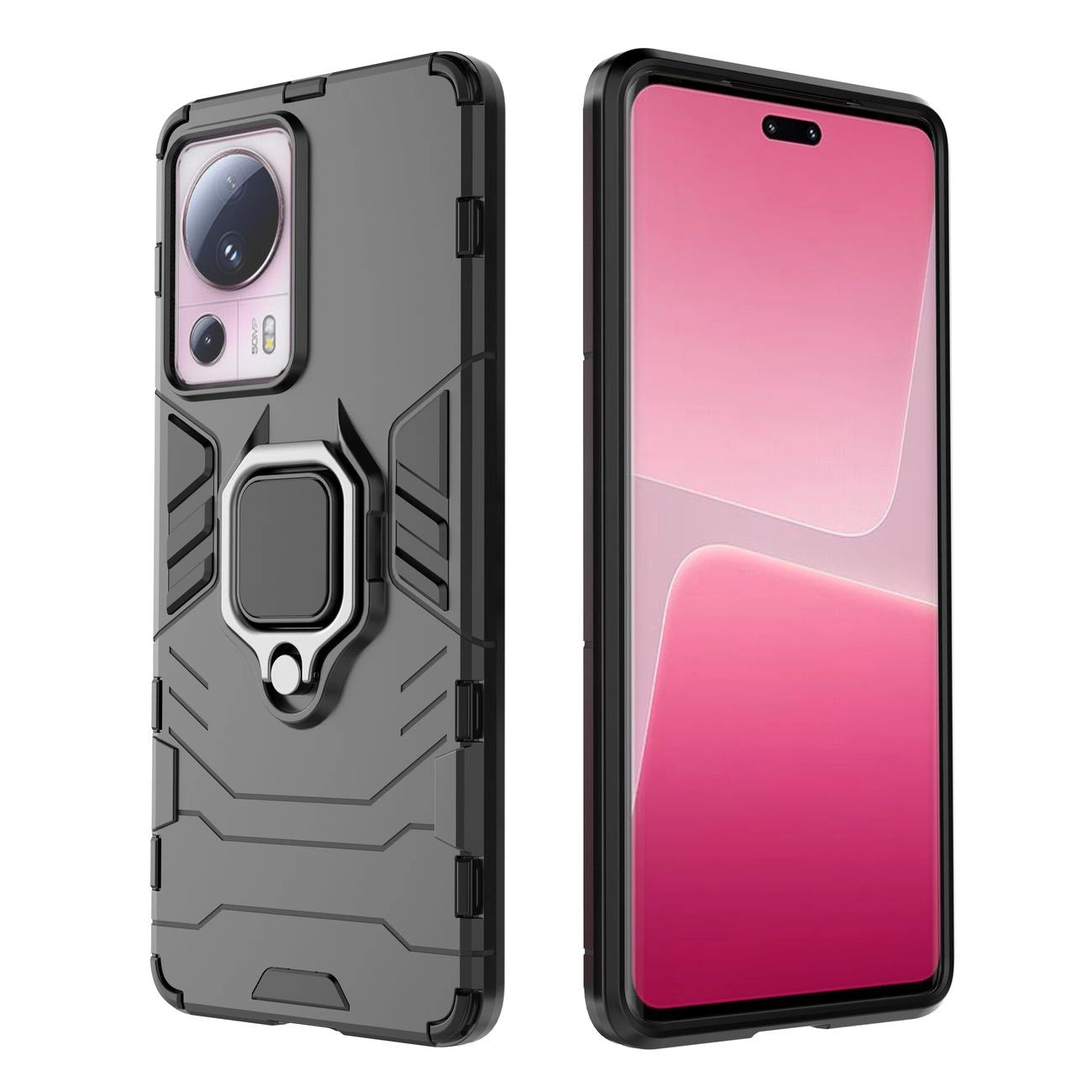 Ring Armor case for Xiaomi 13 Lite armored cover magnetic holder ring black_11