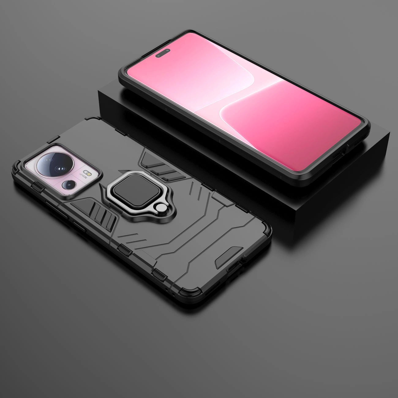 Ring Armor case for Xiaomi 13 Lite armored cover magnetic holder ring black_4