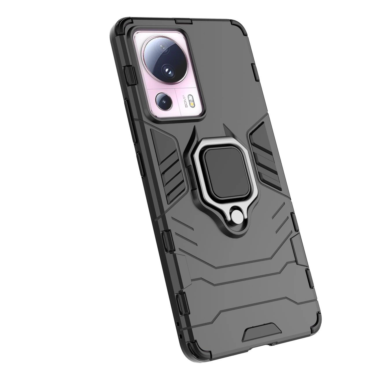 Ring Armor case for Xiaomi 13 Lite armored cover magnetic holder ring black_6