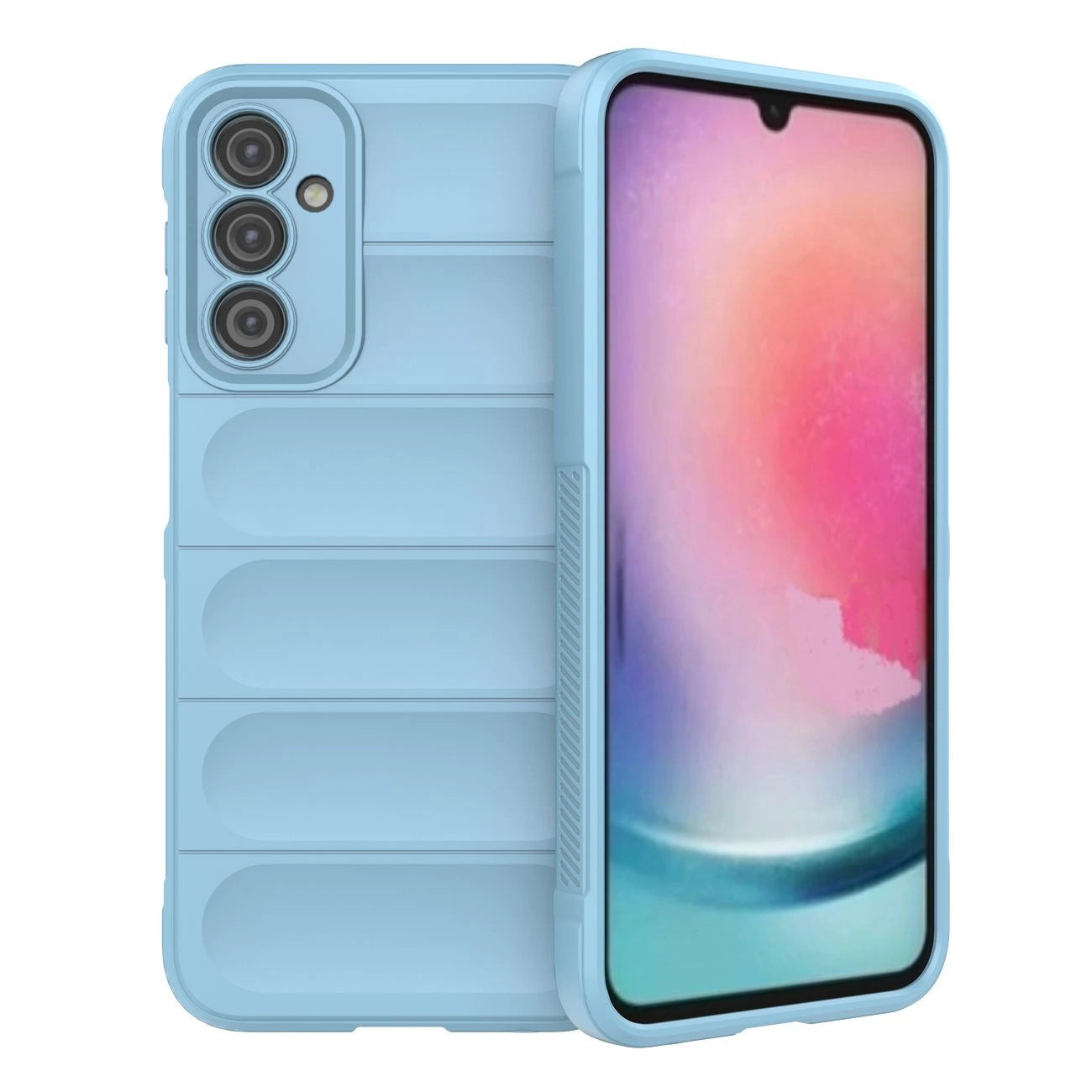 Magic Shield Case for Samsung Galaxy A24 4G flexible armored cover light blue_0