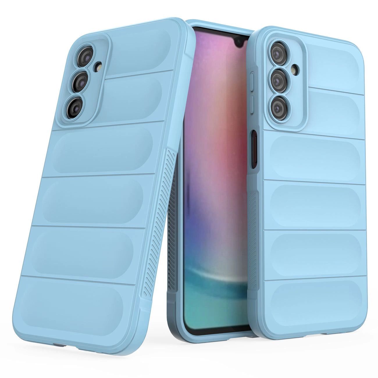 Magic Shield Case for Samsung Galaxy A24 4G flexible armored cover light blue_7