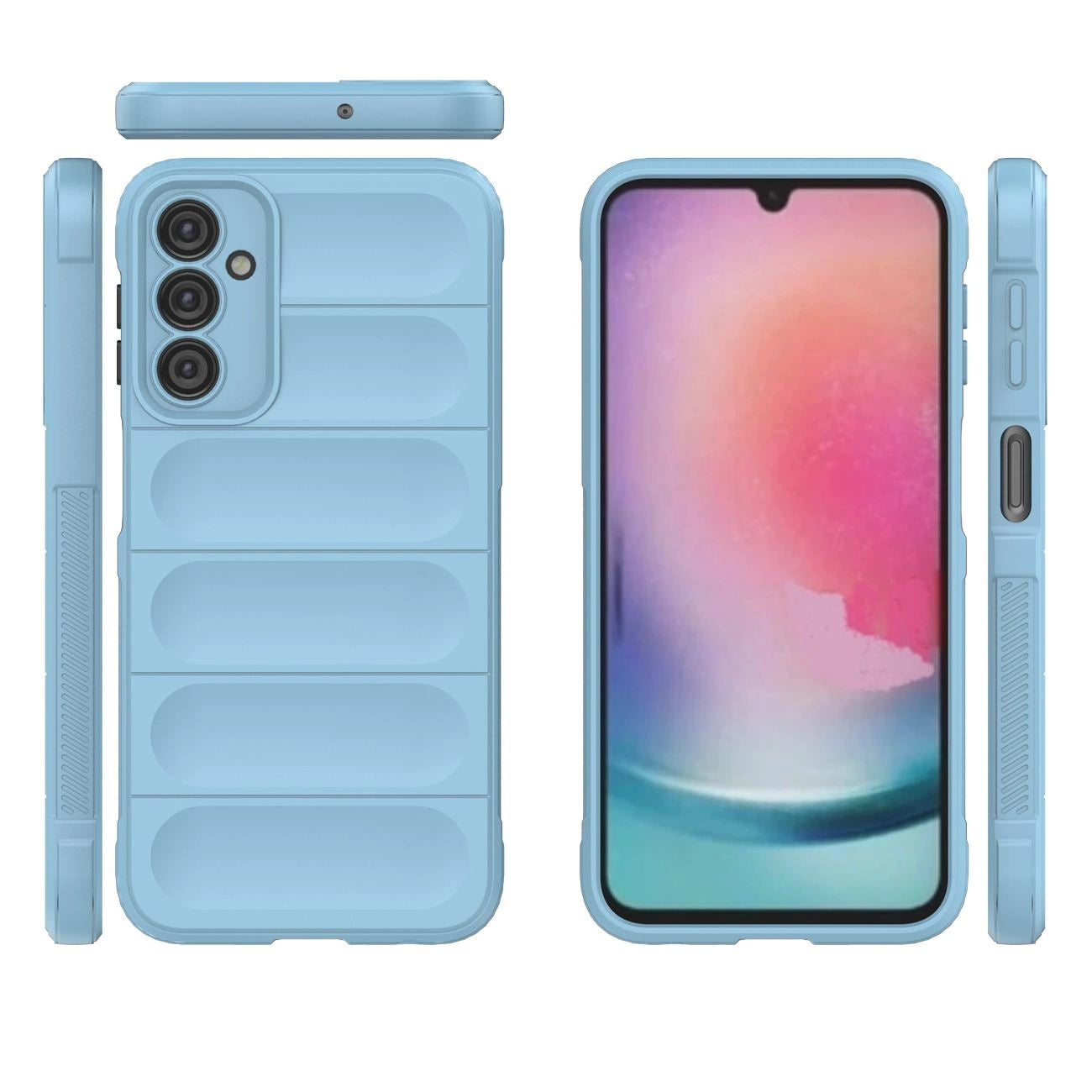 Magic Shield Case for Samsung Galaxy A24 4G flexible armored cover light blue_1
