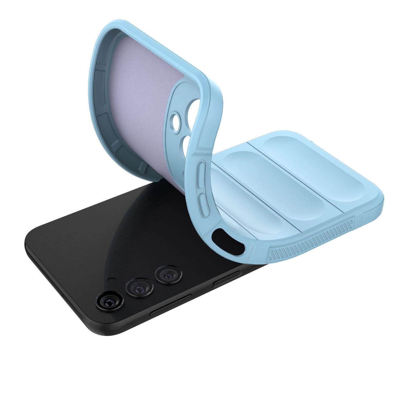 Magic Shield Case for Samsung Galaxy A24 4G flexible armored cover light blue_3