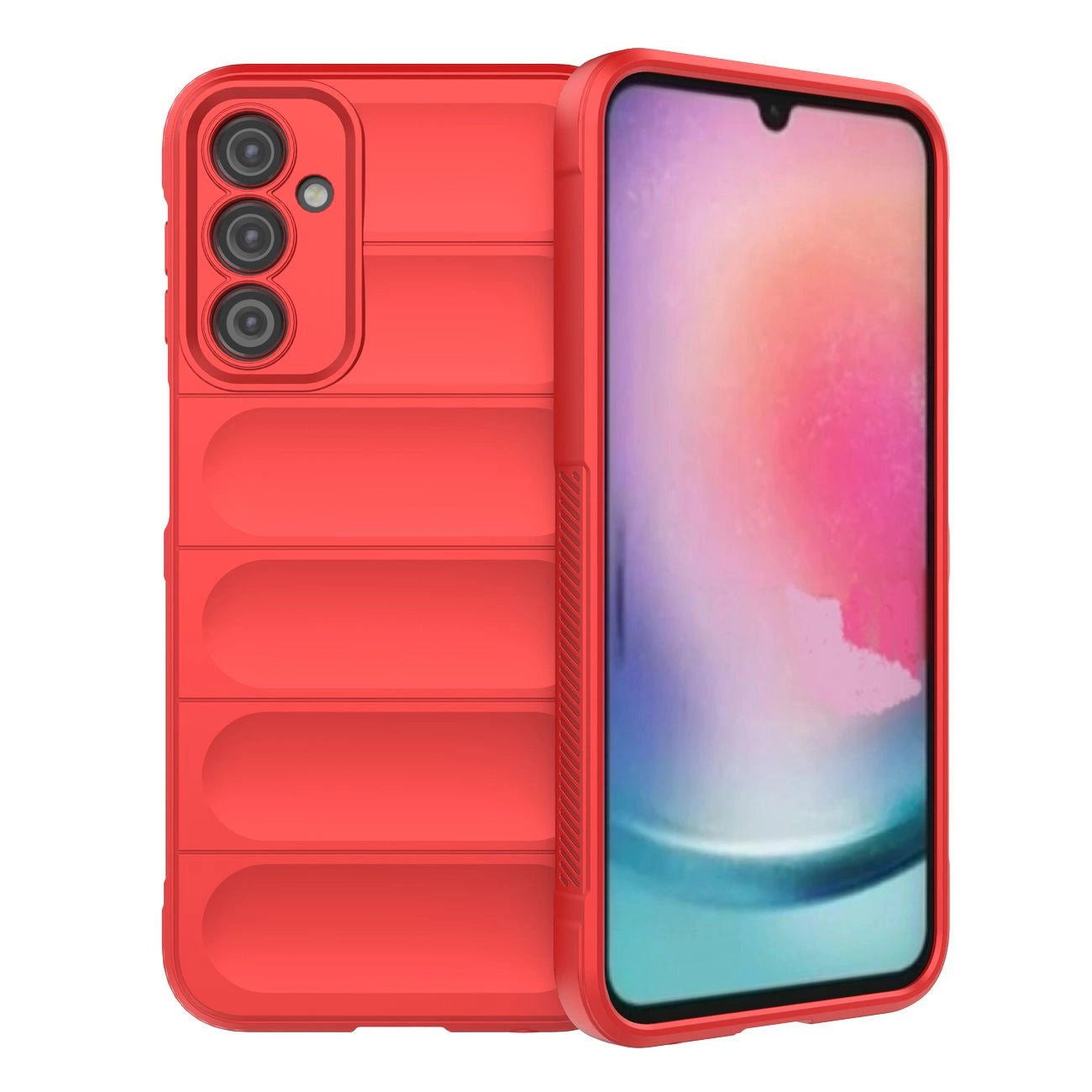 Magic Shield Case for Samsung Galaxy A24 4G flexible armored cover red_0