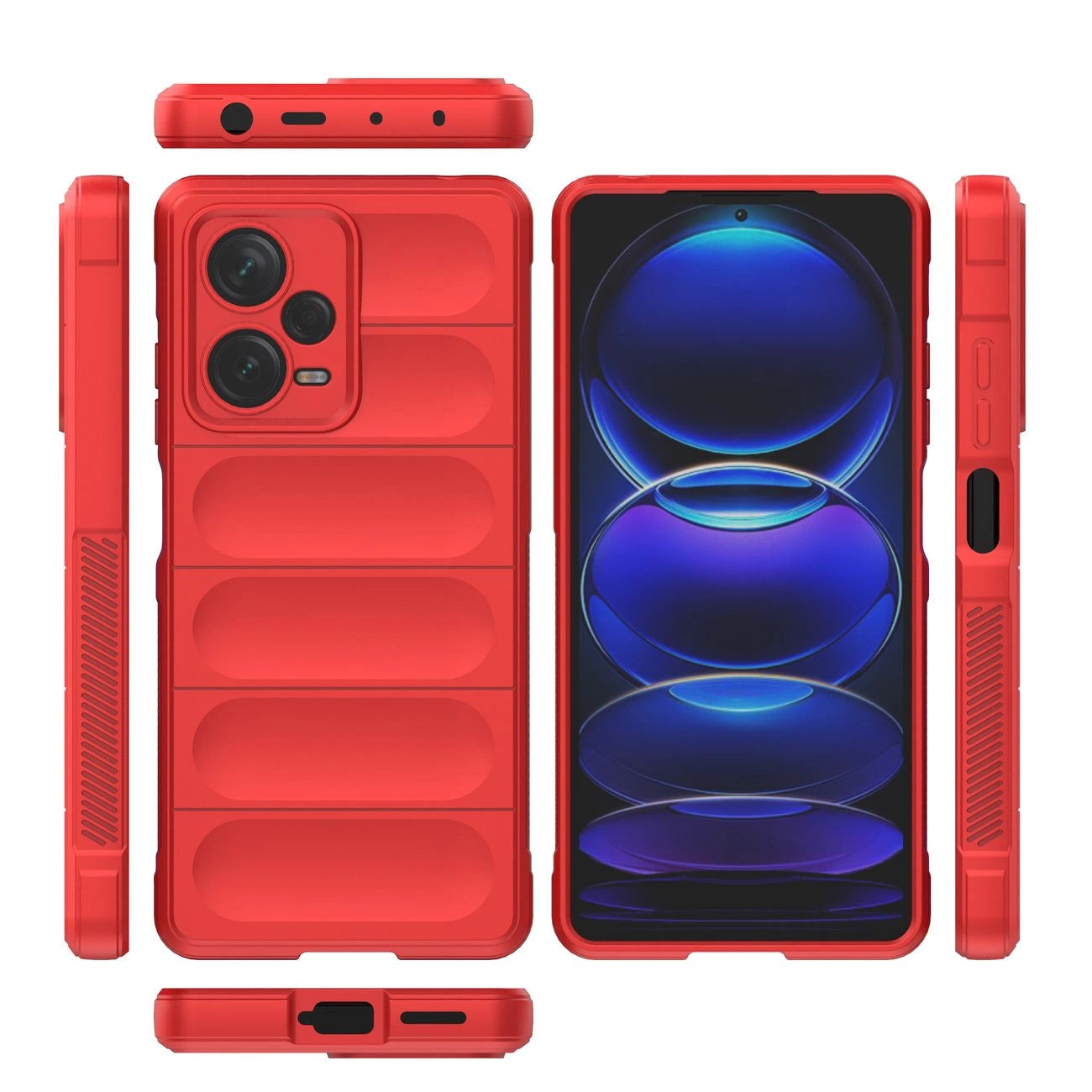Magic Shield Case for Xiaomi Redmi Note 12 Pro+ flexible armored cover red_12