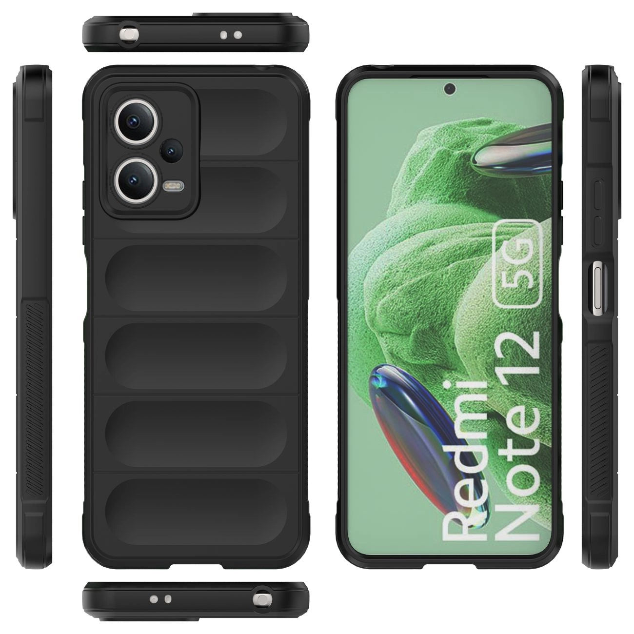 Magic Shield Case for Xiaomi Redmi Note 12 5G / Poco X5 5G Flexible Armor Cover Black_1