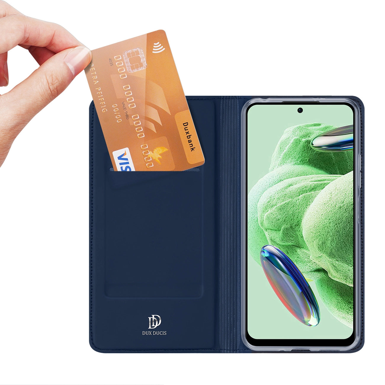 Dux Ducis Skin Pro case for Xiaomi Redmi Note 12 Pro+ flip cover card wallet stand blue_1