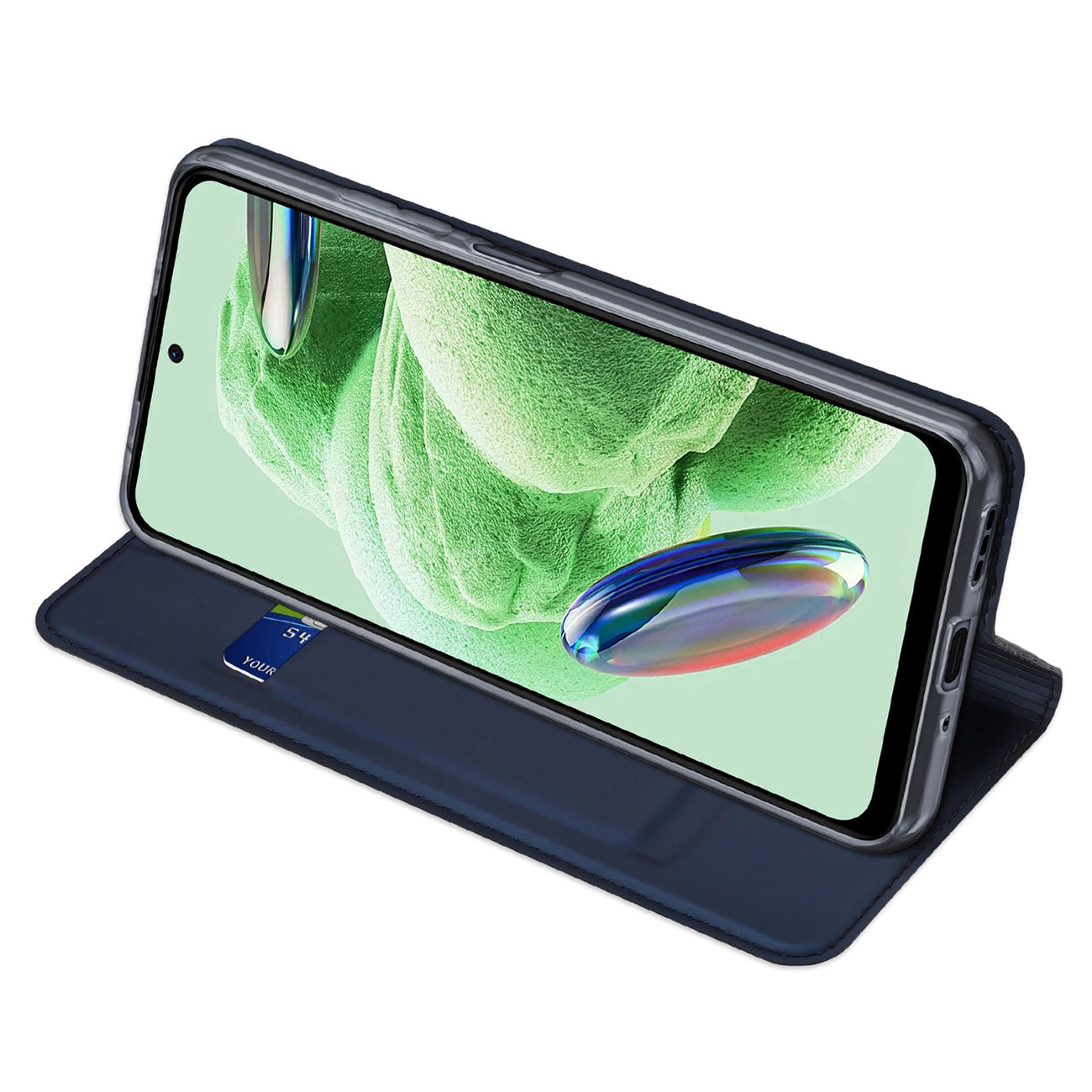 Dux Ducis Skin Pro case for Xiaomi Redmi Note 12 Pro+ flip cover card wallet stand blue_4