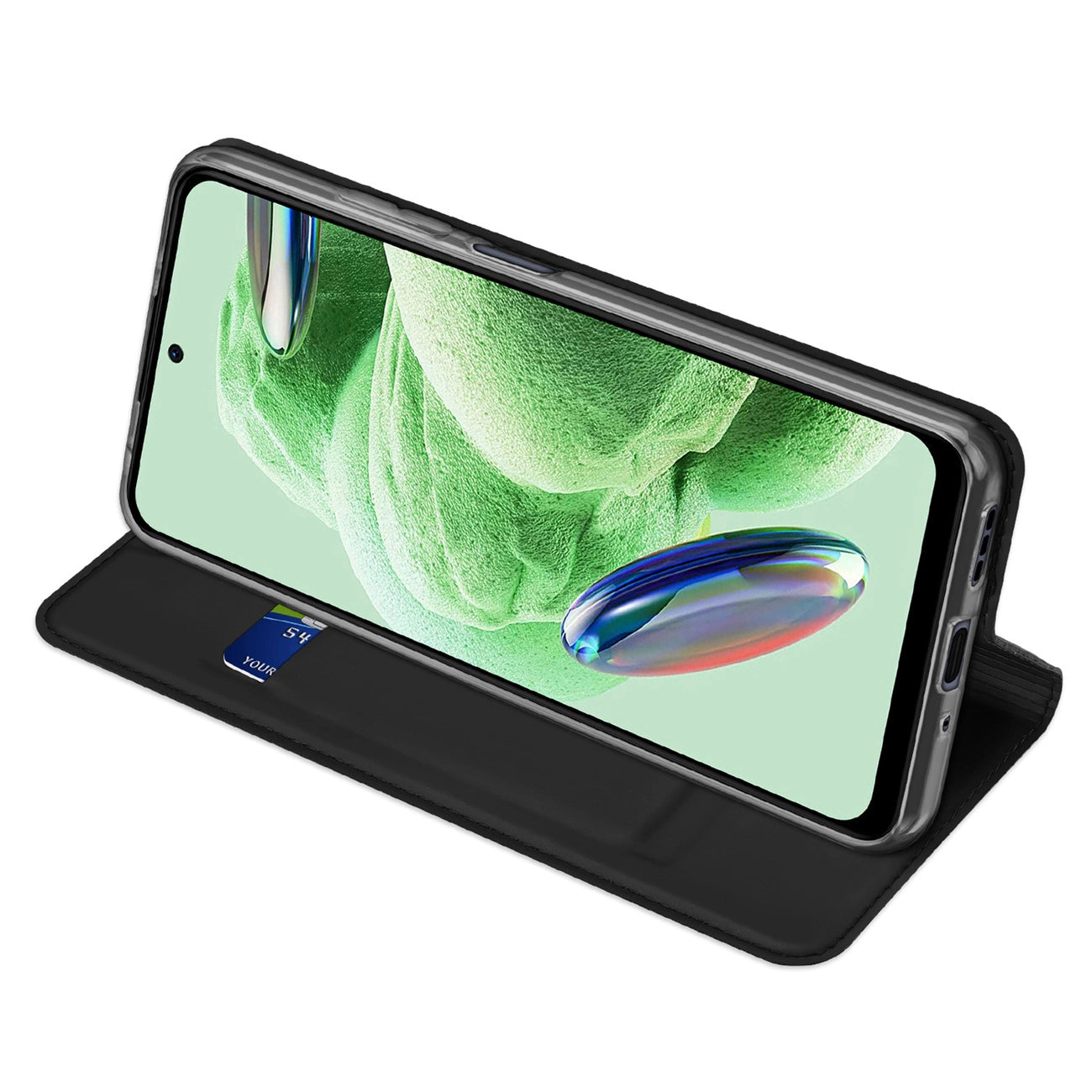 Dux Ducis Skin Pro case for Xiaomi Redmi Note 12 Pro+ flip cover card wallet stand black_5