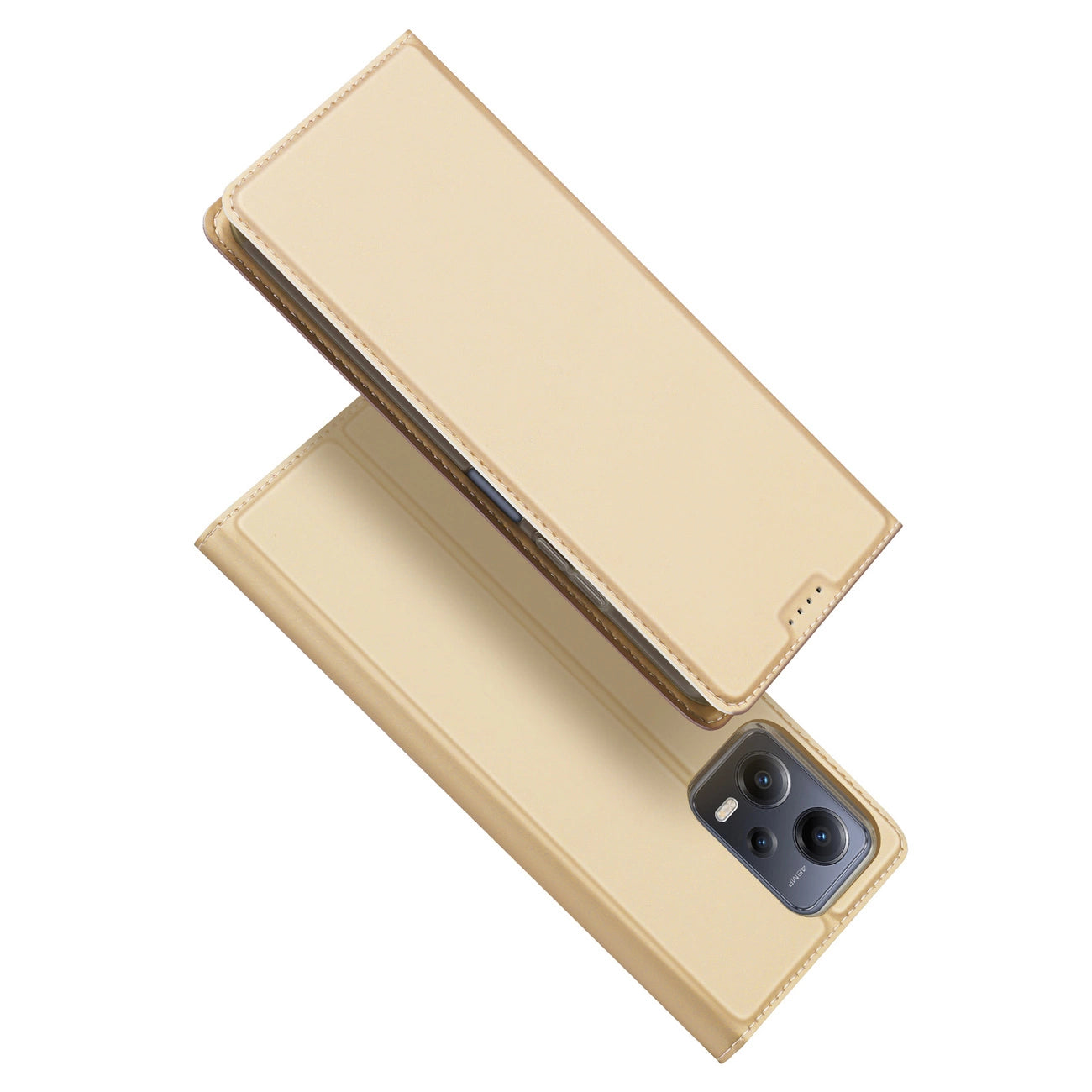 Dux Ducis Skin Pro Case For Xiaomi Redmi Note 12 5G / Poco X5 5G Flip Cover Card Wallet Stand Gold_0