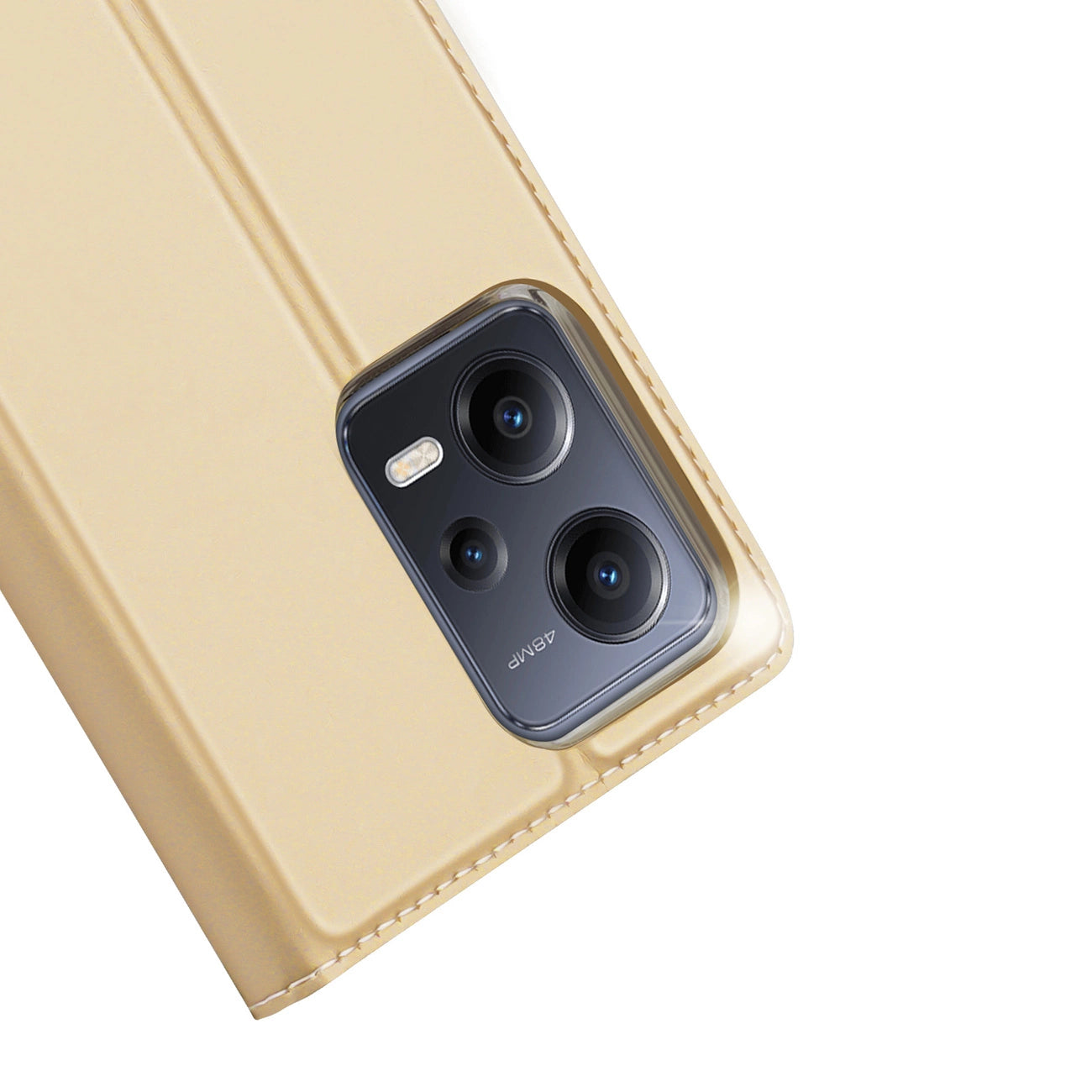 Dux Ducis Skin Pro Case For Xiaomi Redmi Note 12 5G / Poco X5 5G Flip Cover Card Wallet Stand Gold_2