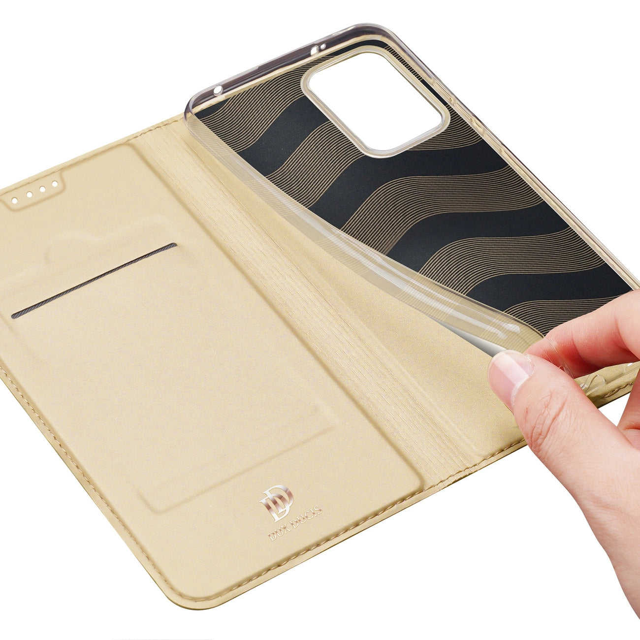 Dux Ducis Skin Pro Case For Xiaomi Redmi Note 12 5G / Poco X5 5G Flip Cover Card Wallet Stand Gold_7
