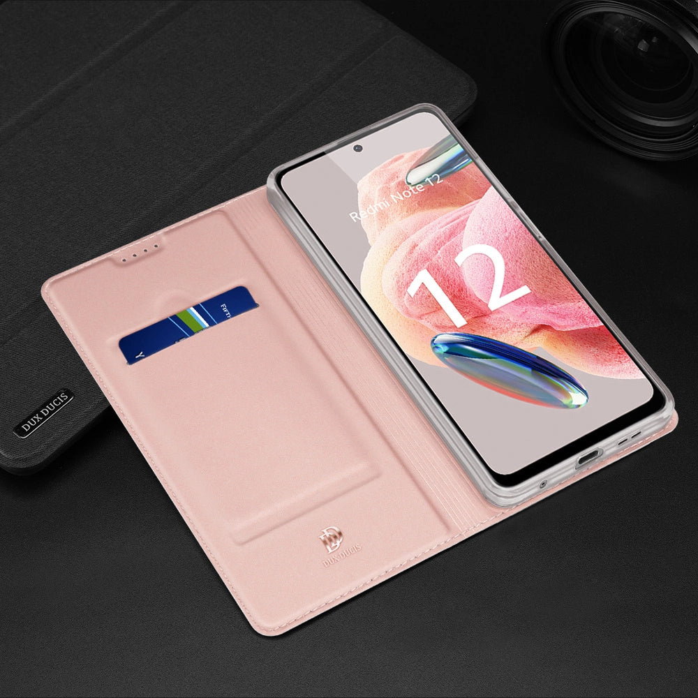Dux Ducis Skin Pro Case for Xiaomi Redmi Note 12 Flip Card Wallet Stand Blue_15