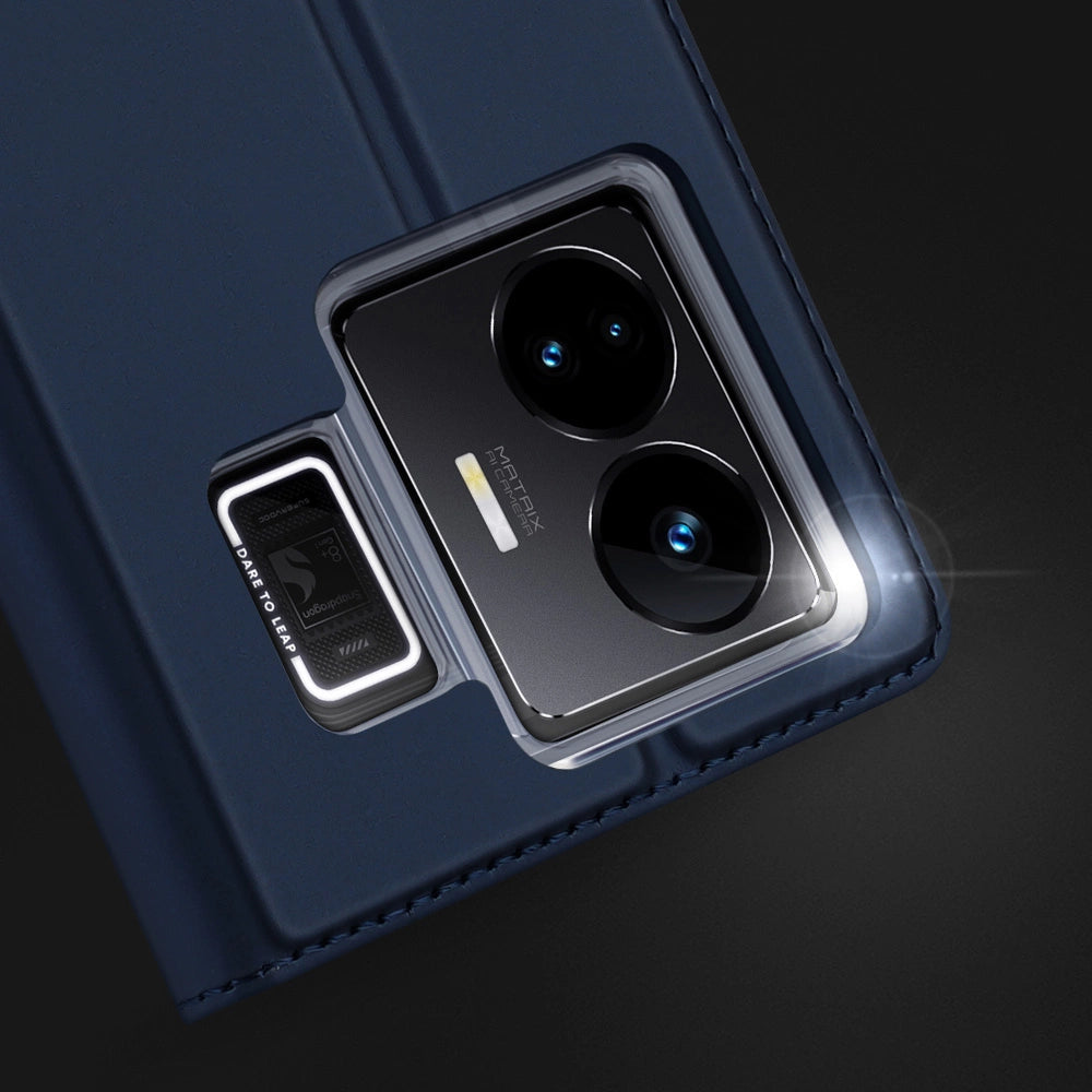 Dux Ducis Skin Pro Case For Realme GT Neo 5 / Realme GT3 Flip Cover Card Wallet Stand Black_14