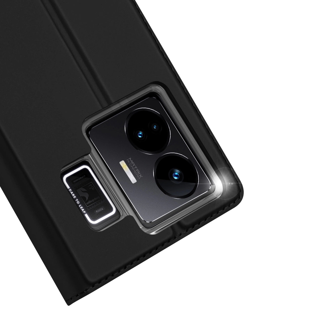 Dux Ducis Skin Pro Case For Realme GT Neo 5 / Realme GT3 Flip Cover Card Wallet Stand Black_2
