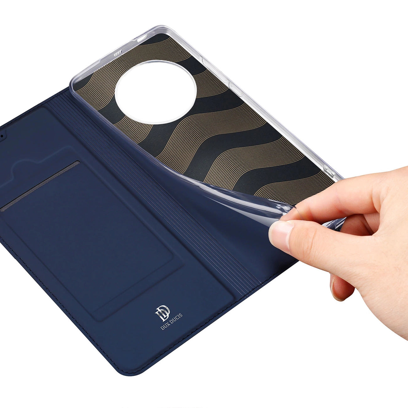 Dux Ducis Skin Pro Case for Honor Magic5 Flip Card Wallet Stand Blue_7