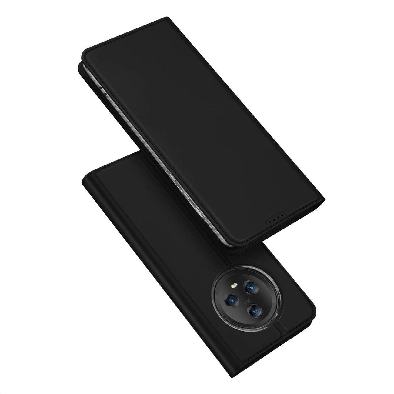 Dux Ducis Skin Pro case for Honor Magic5 flip cover card wallet stand black_0