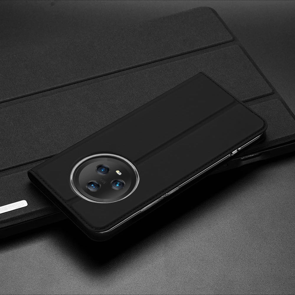 Dux Ducis Skin Pro case for Honor Magic5 flip cover card wallet stand black_12