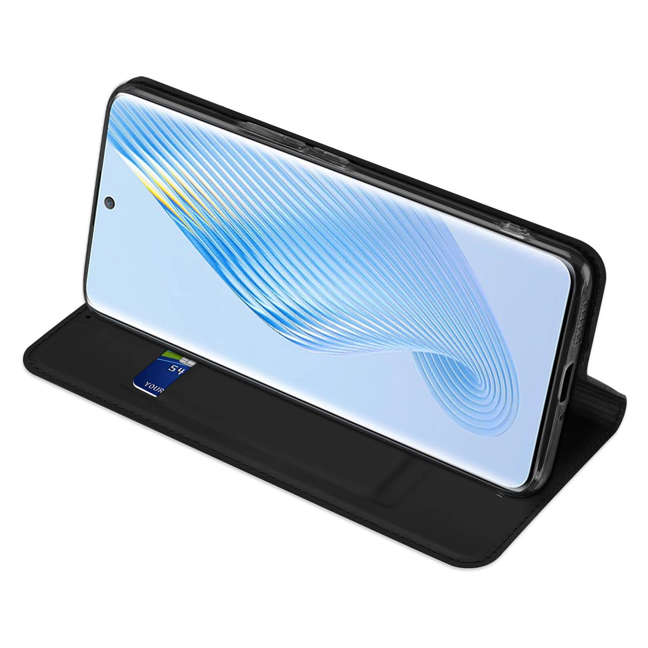 Dux Ducis Skin Pro case for Honor Magic5 flip cover card wallet stand black_5