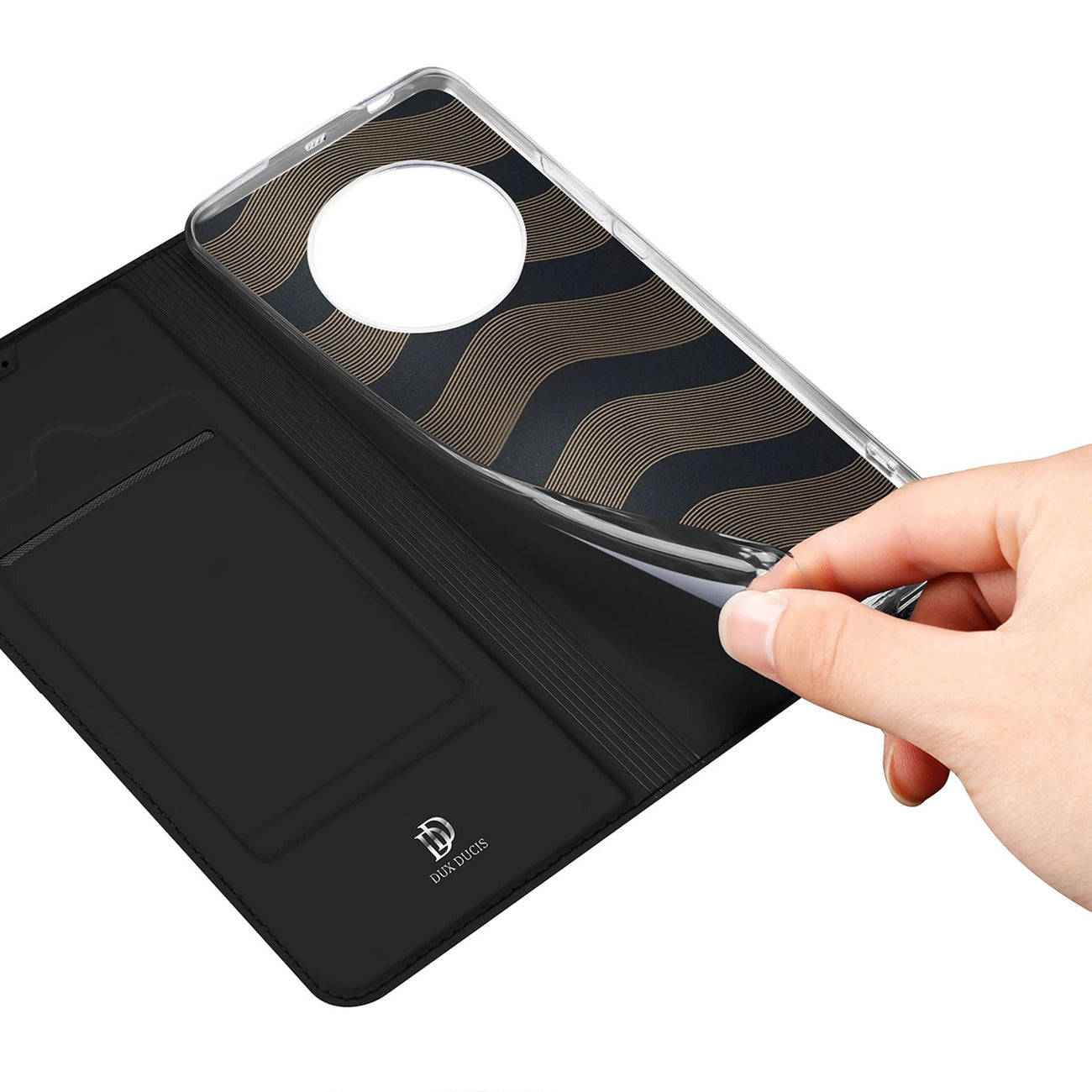 Dux Ducis Skin Pro case for Honor Magic5 flip cover card wallet stand black_7