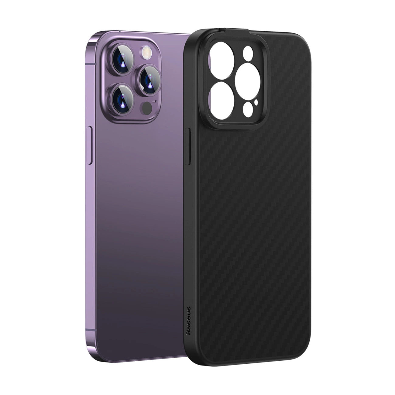 Armored case for iPhone 14 Pro Max compatible with MagSafe Baseus Synthetic Fiber tempered glass - black_3