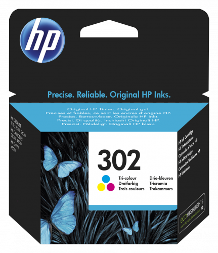 HP 302 Tri-color Original Ink Cartridge cartucho de tinta 1 pieza(s) Rendimiento estándar Cian, Magenta, Amarillo_1