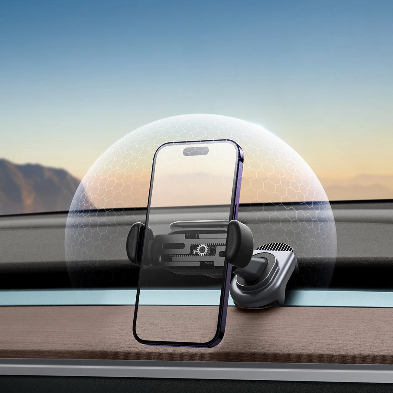 Electric car holder with solar panel for Tesla Model 3 / Y Baseus T-Space - black_14