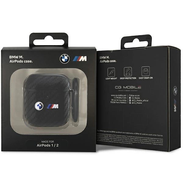 BMW BMA2WMPUCA2 AirPods 1/2 cover black/black Carbon Double Metal Logo_2