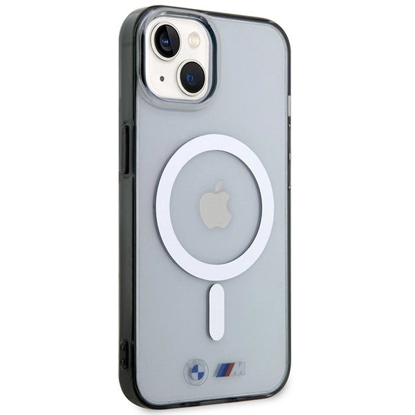 BMW BMHMP14SHCRS iPhone 14 6.1" case transparent hardcase Silver Ring MagSafe_3