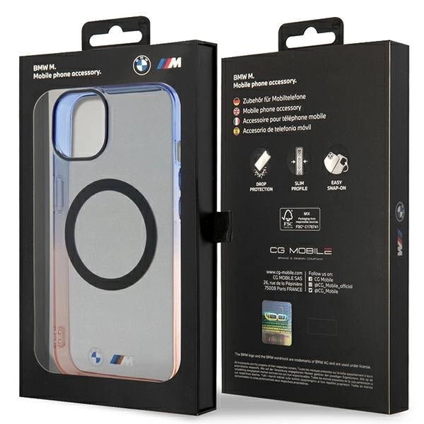 Case BMW BMHMP14SHTGE iPhone 14 6.1" grey/grey hardcase Gradient Bumper MagSafe_7